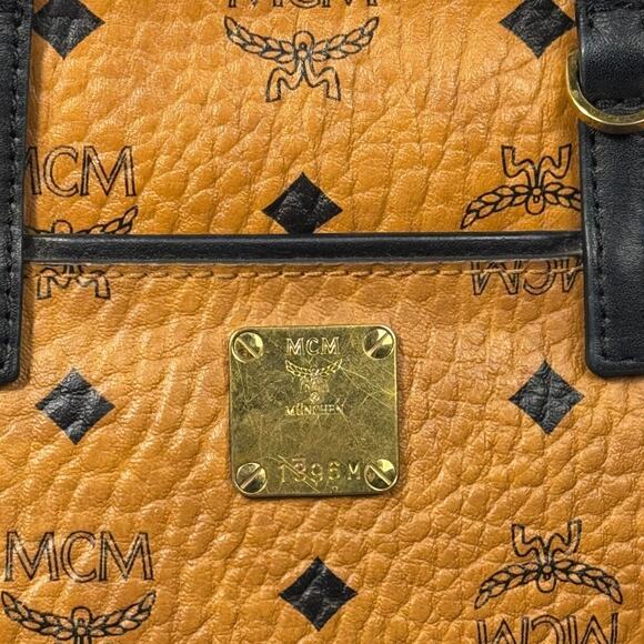 MCM Anya Zip Top Leather Mini Shopper Crossbody Handbag - Picture 6 of 14